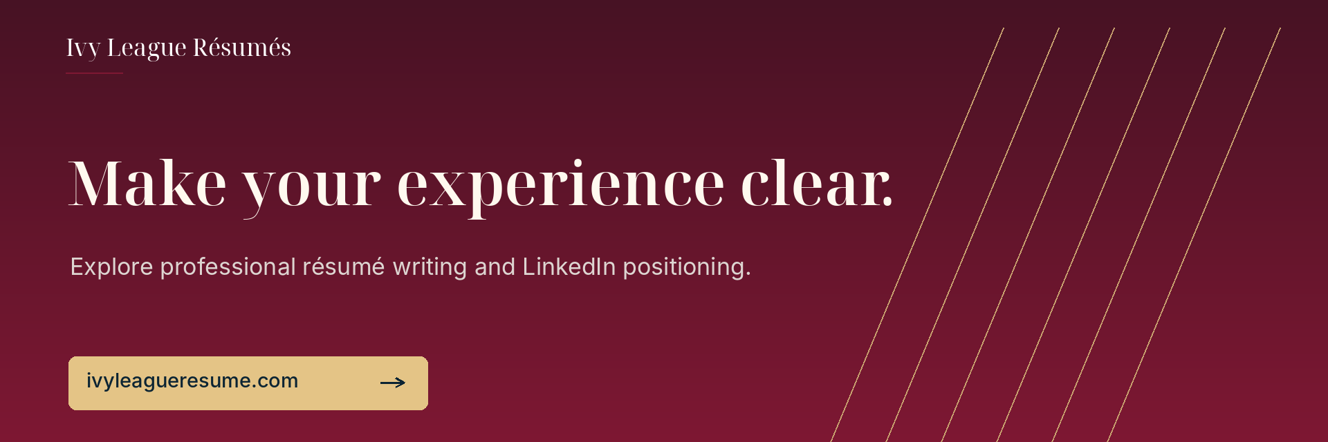 Make your experience clear. Explore professional résumé writing and LinkedIn positioning.
