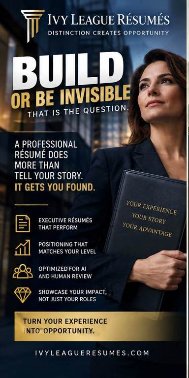 Build or Be Invisible: Ivy League Résumés professional résumé strategy for AI-driven hiring