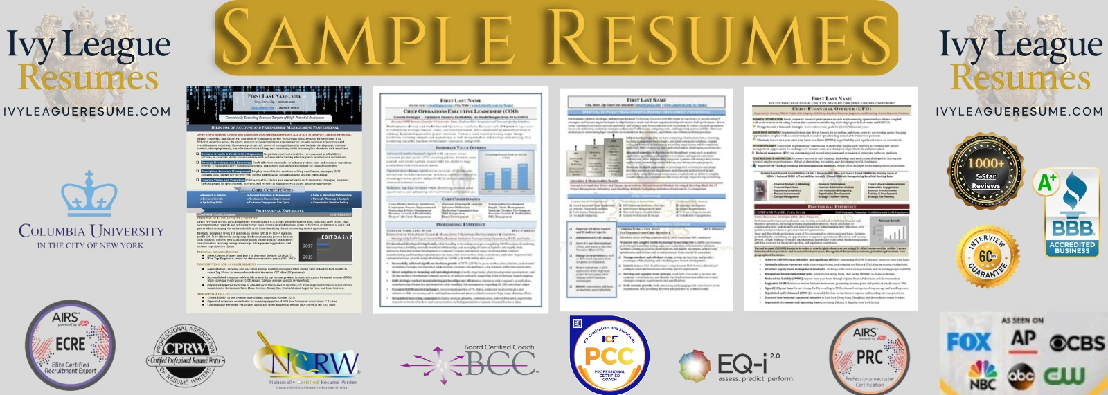 Sample Resumes